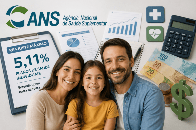 Planos de saúde individuais e familiares terão reajuste máximo de 5,11% em 2026