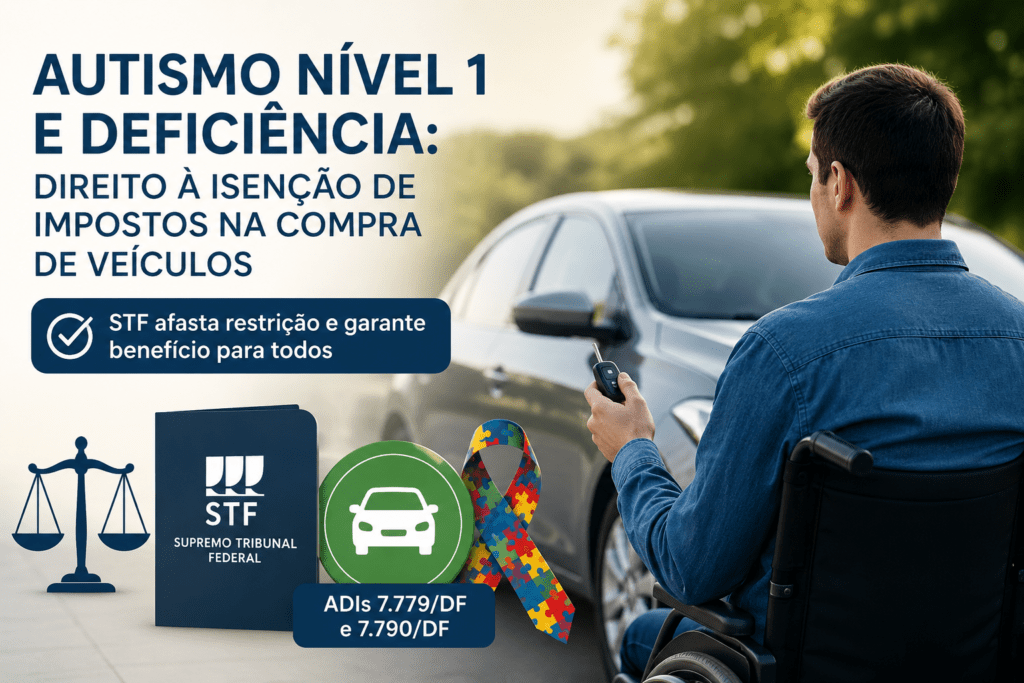 Pessoa com autismo nível 1 tem direito à isenção de impostos na compra de carro?